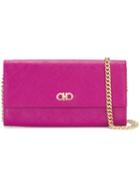 Salvatore Ferragamo Mini Double Gancio Bag, Women's, Pink/purple, Calf Leather