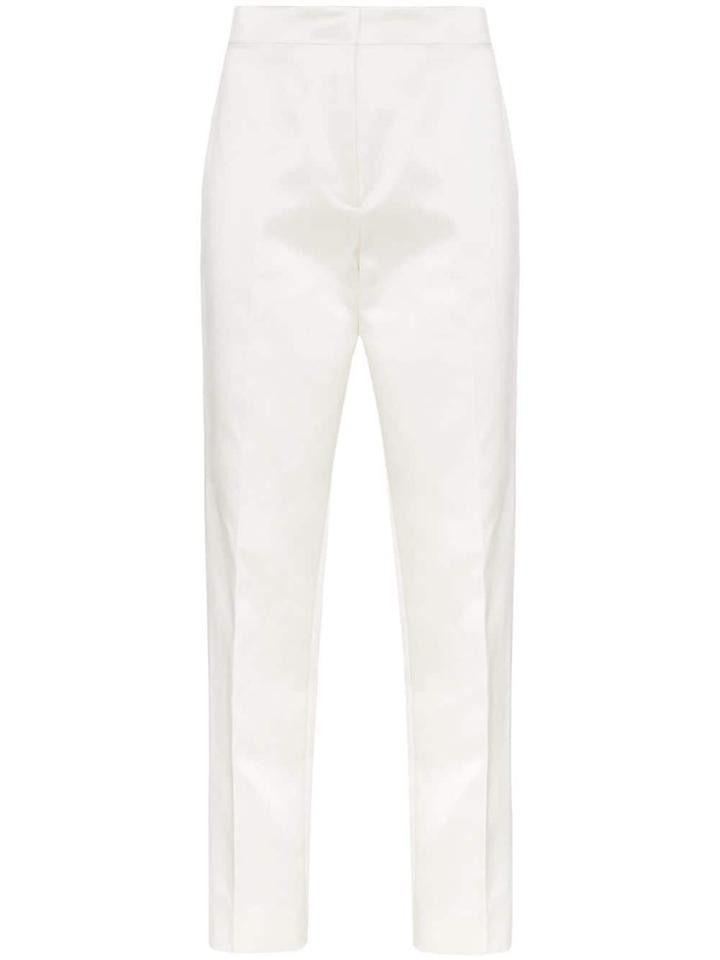 Sies Marjan Slim Fit Cotton Blend Trousers - White