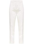 Sies Marjan Slim Fit Cotton Blend Trousers - White