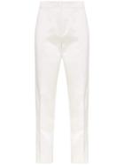 Sies Marjan Slim Fit Cotton Blend Trousers - White