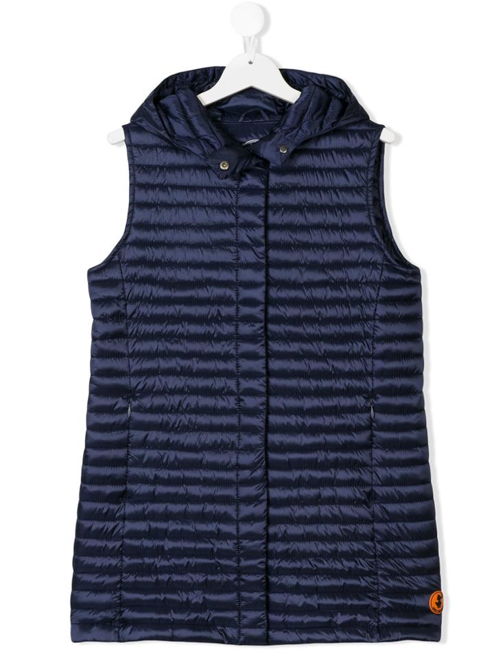 Save The Duck Kids Sheen Padded Gilet - Blue