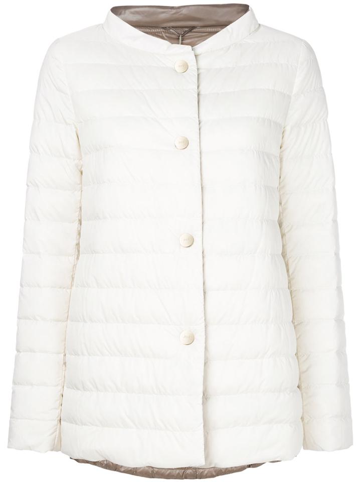 Herno Long Sleeved Quilted Jacket - White
