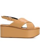 Robert Clergerie Flix Sandals, Women's, Size: 39, Brown, Wood/calf Leather/leather