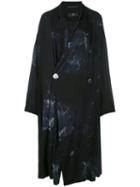 Y's - Tie Dye Coat - Women - Rayon - 2, Women's, Black, Rayon