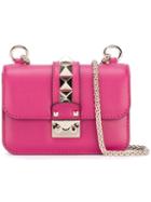 Valentino Garavani 'glam Lock' Shoulder Bag, Women's, Pink/purple, Calf Leather/metal (other)