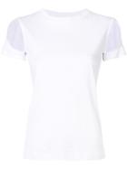 Helmut Lang Cut Out Sleeve T-shirt - White
