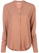 Vince V-neck Blouse - Pink