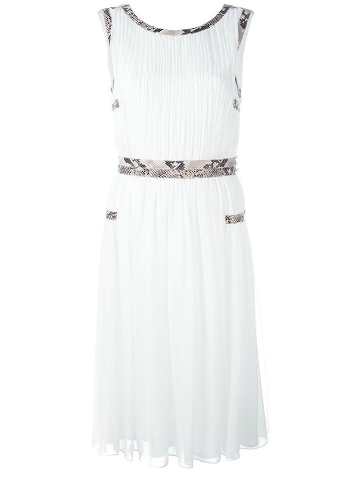 Diane Von Furstenberg Snakeskin Detail Dress