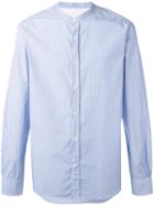 Officine Generale Pinstripe Shirt, Men's, Size: Small, Blue, Cotton