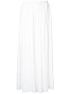 Estnation - Pleated Cropped Trousers - Women - Polyester/cupro/triacetate - 38, White, Polyester/cupro/triacetate