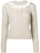 Philosophy Di Lorenzo Serafini Lace Collar Sweater - Neutrals