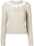 Philosophy Di Lorenzo Serafini Lace Collar Sweater - Neutrals