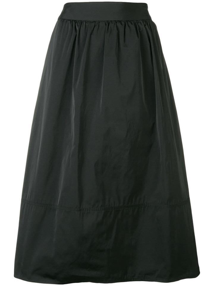 Luisa Cerano Flared Midi Skirt - Black