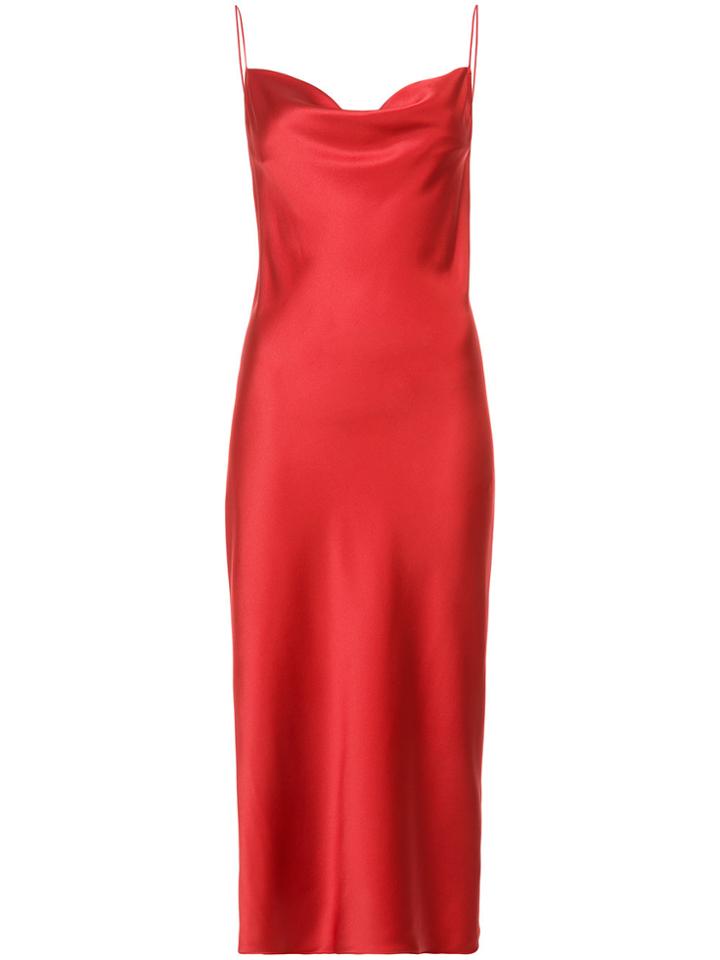 Fleur Du Mal Fitted Midi Dress - Red