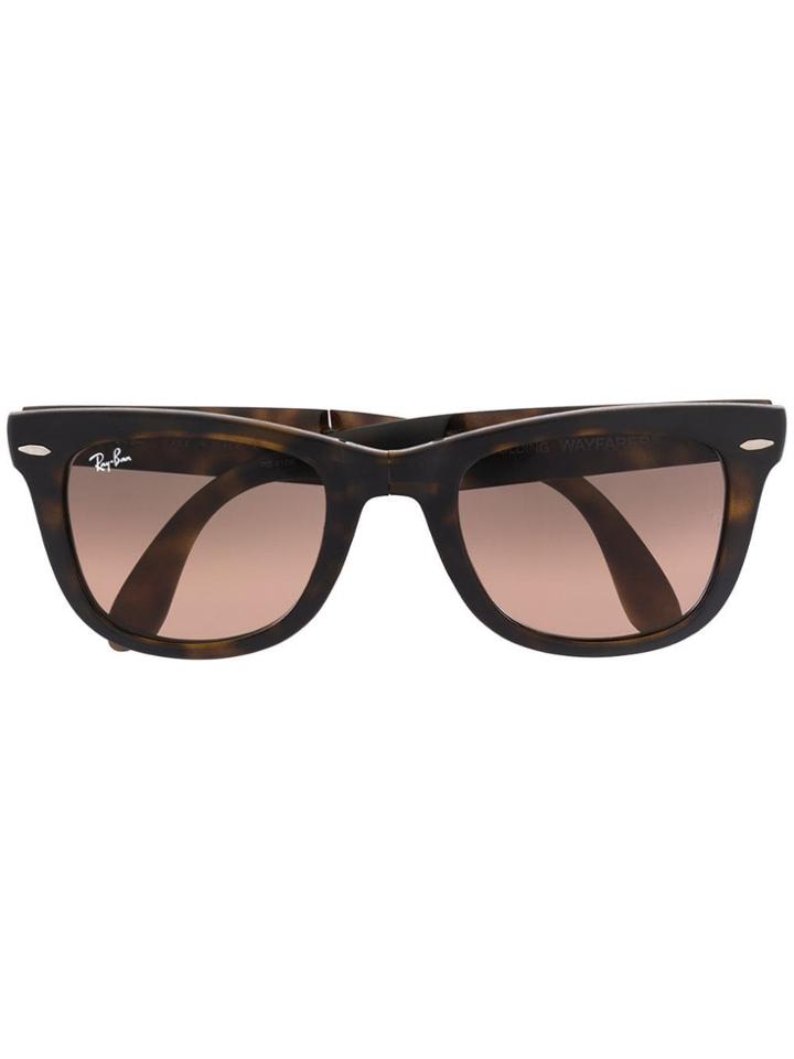 Ray-ban Wayfarer Folding Sunglasses - Brown