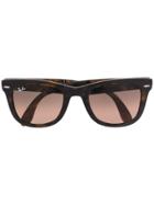 Ray-ban Wayfarer Folding Sunglasses - Brown