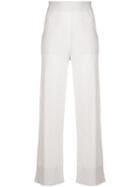 Lamberto Losani High-waist Cashmere Trousers - White