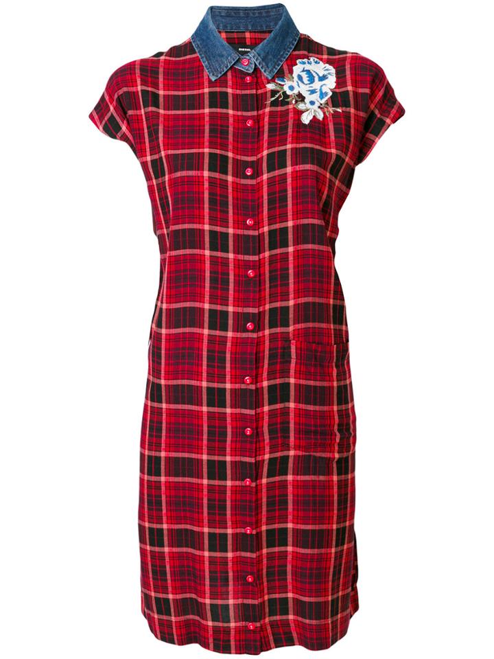 Diesel Checked Shirt Dress - Multicolour