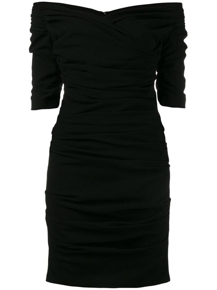 Dolce & Gabbana Ruched Cocktail Dress - Black