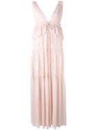 See By Chloé - Column Maxi Dress - Women - Cotton/polyester - M, Pink/purple, Cotton/polyester