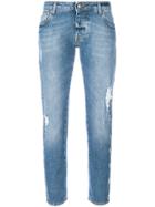 Gaelle Bonheur Cropped Distressed Jeans - Blue