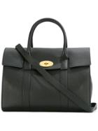 Mulberry Fold-over Closure Tote - Black