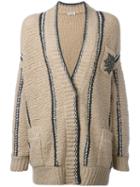 Brunello Cucinelli Embellished Pocket Cardigan, Women's, Size: Small, Nude/neutrals, Polyamide/spandex/elastane/wool