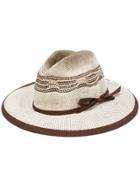 Le Chapeau Contrast Brim Hat - Brown