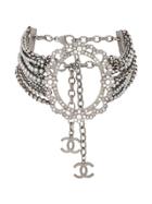 Chanel Vintage Crystal Embellished Choker - Metallic