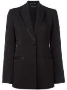 Versace - Satin-trimmed Tuxedo Jacket - Women - Silk/spandex/elastane/acetate/viscose - 48, Women's, Black, Silk/spandex/elastane/acetate/viscose