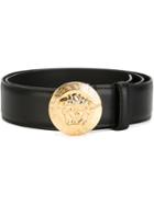 Versace Medusa Belt, Men's, Size: 90, Black, Leather