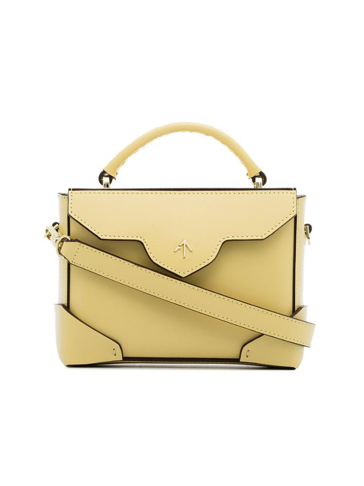 Manu Atelier Yellow Bold Micro Leather Crossbody Bag - Yellow & Orange