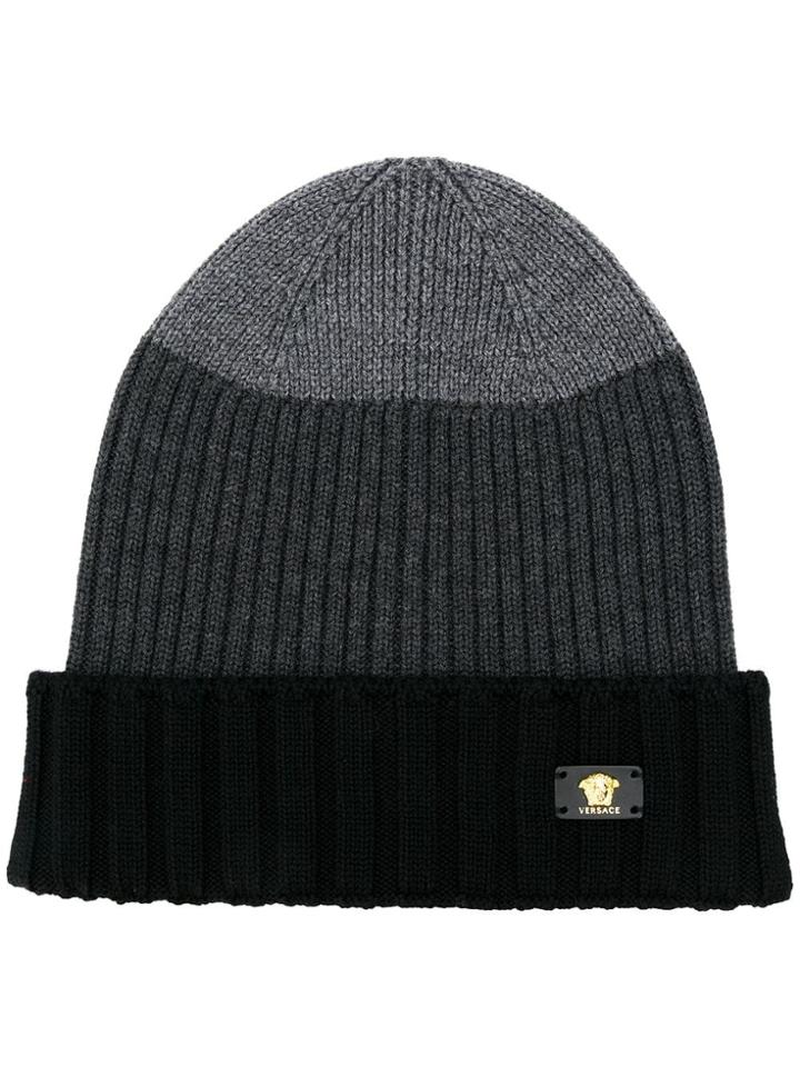 Versace Fabric Mix Cap - Grey