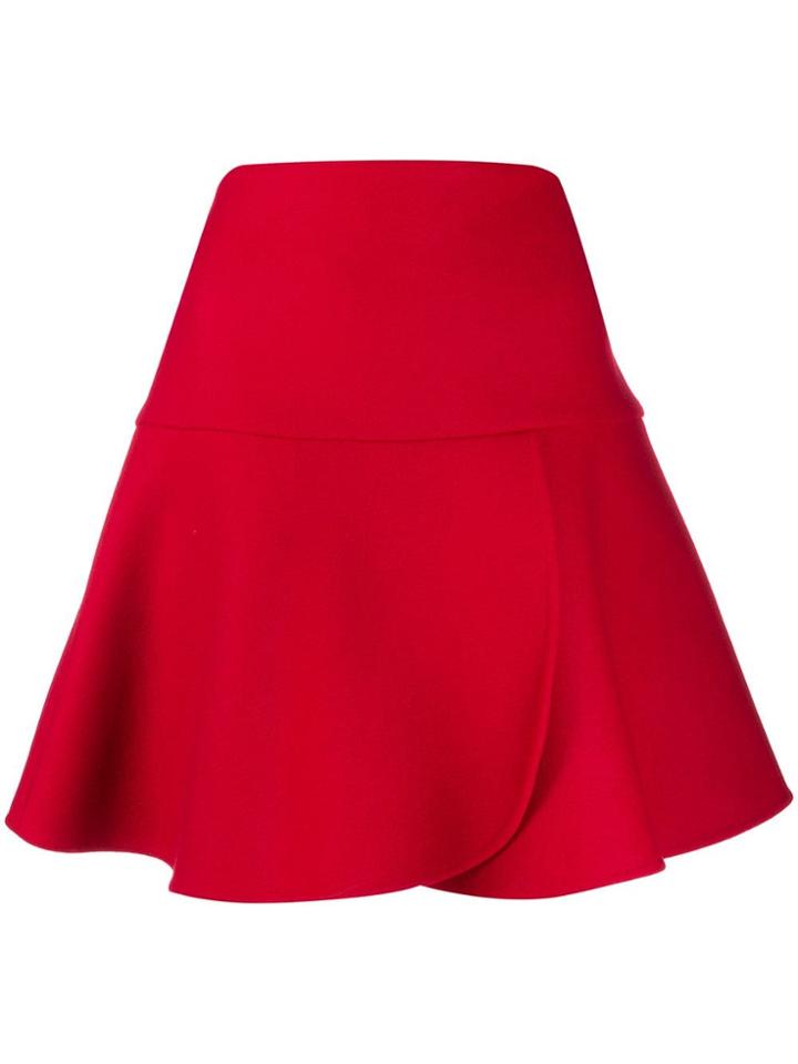 Red Valentino Red Valentino Wrap-style Flared Mini Skirt
