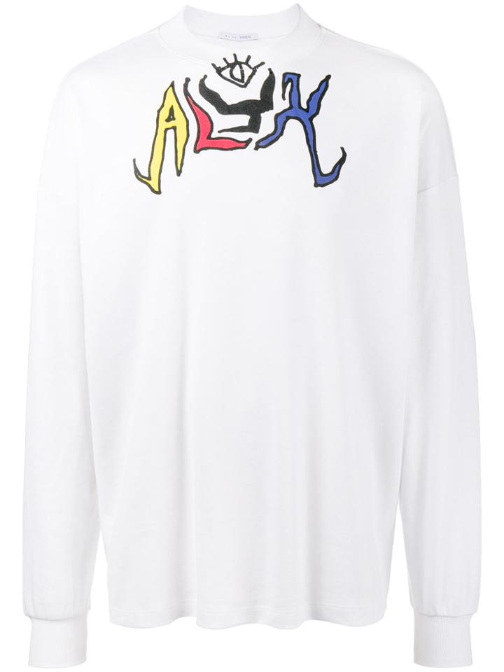 Alyx Graffiti Print Long Sleeved T-shirt - White