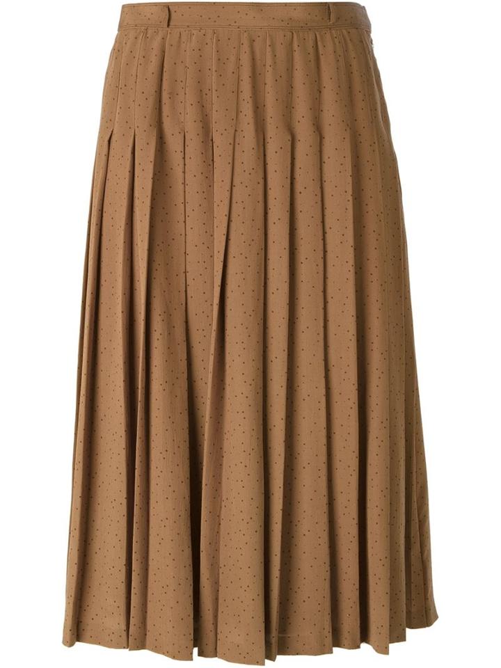 Louis Feraud Vintage Pleated Midi Skirt
