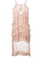 No21 Ruffle Strappy Tulle Midi Dress