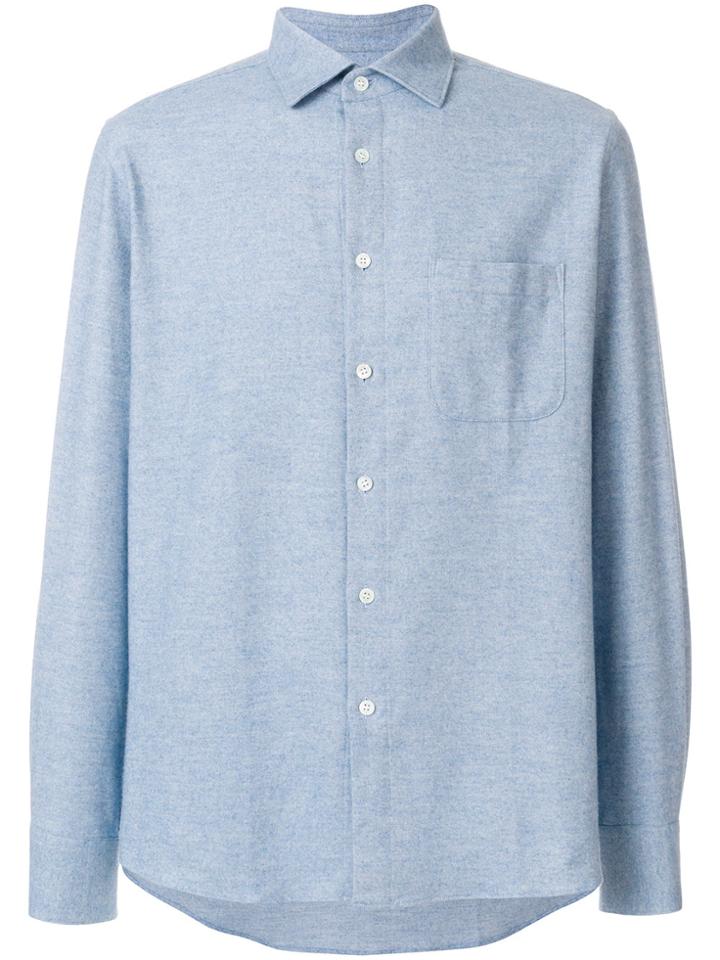 Jijibaba Marl Casual Shirt - Blue