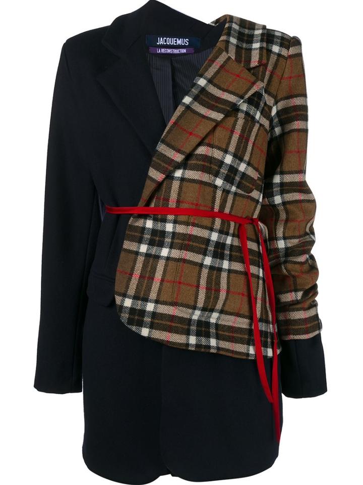 Jacquemus Layered Asymmetric Checked Jacket