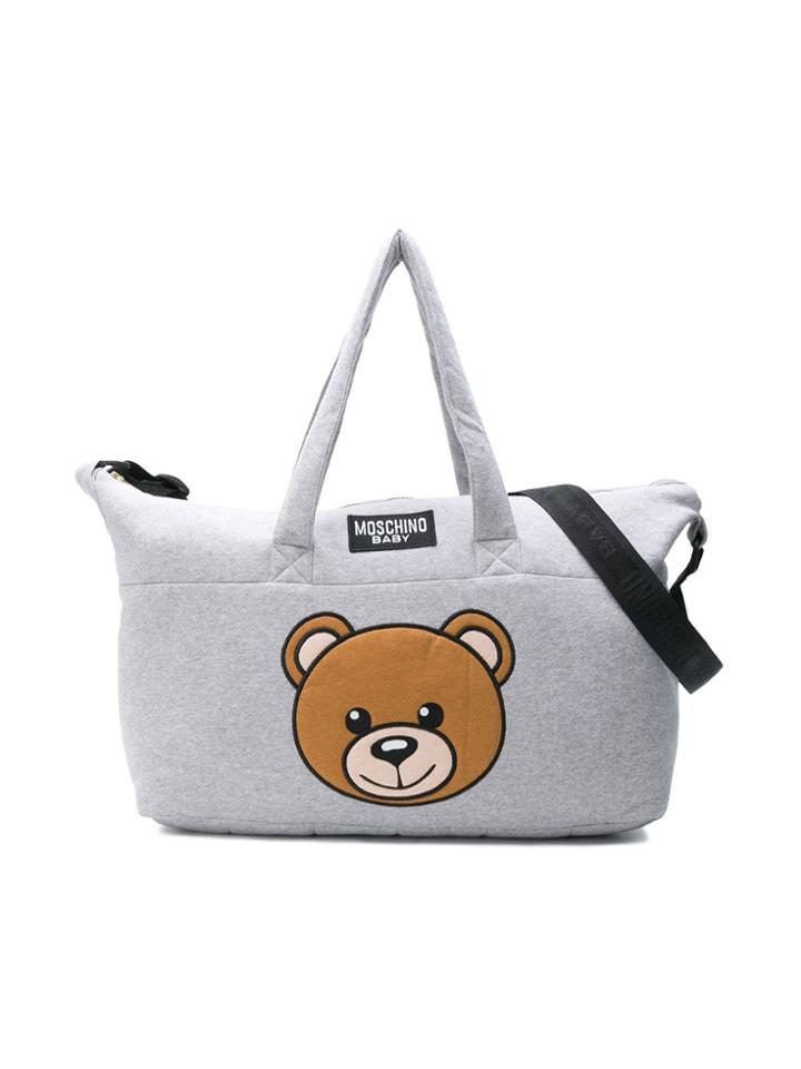 Moschino Kids Teddy Bear Print Changing Bag - Grey