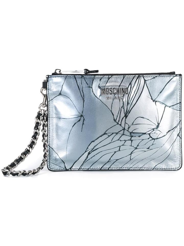 Moschino Broken Glass Print Clutch