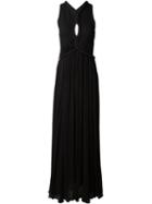 Jay Ahr Rope Detail Evening Dress, Women's, Size: 38, Black, Silk/nylon
