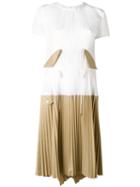 Sacai - Plissé Pleat Two Part Dress - Women - Cotton/polyester/cupro - 2, White, Cotton/polyester/cupro