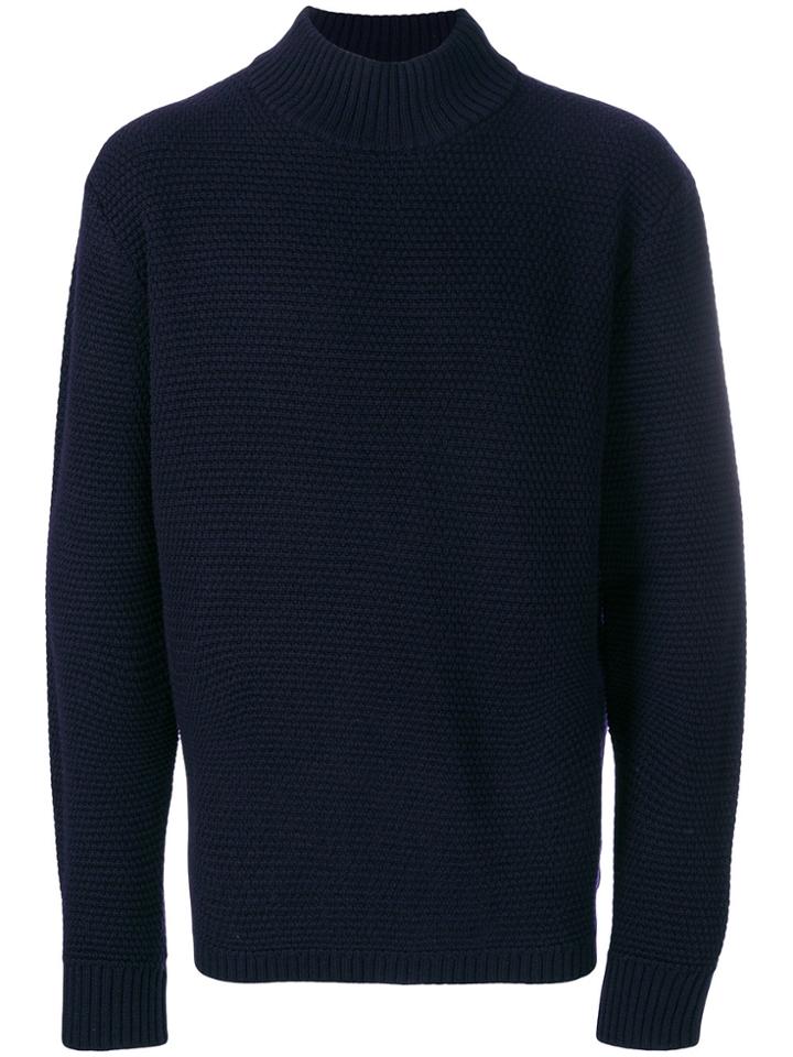 Wood Wood Jose Turtleneck Jumper - Blue