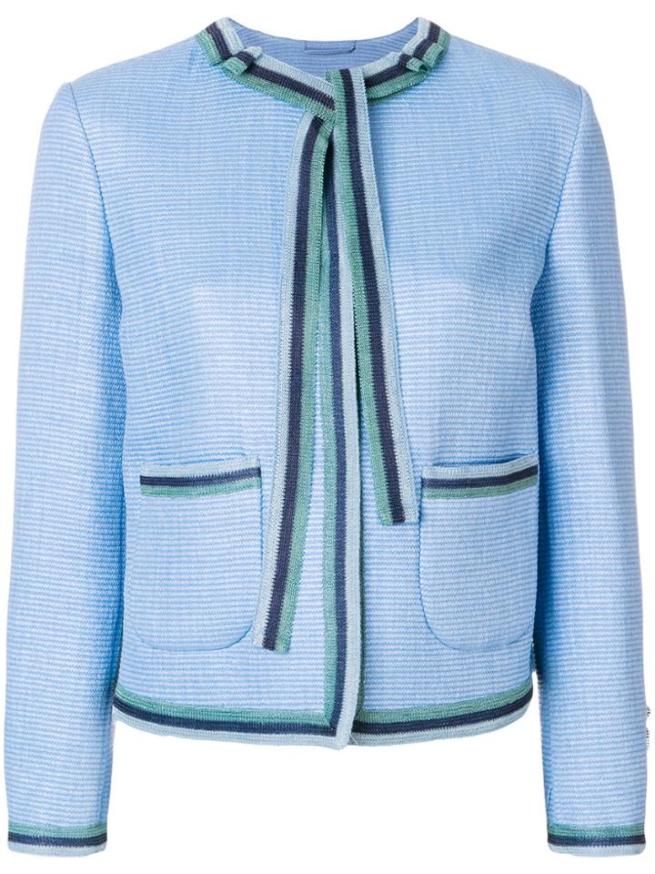 Ermanno Scervino Contrast Trim Jacket - Blue