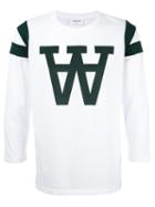 Wood Wood 'w' Print Sweatshirt, Men's, Size: Xl, White, Cotton