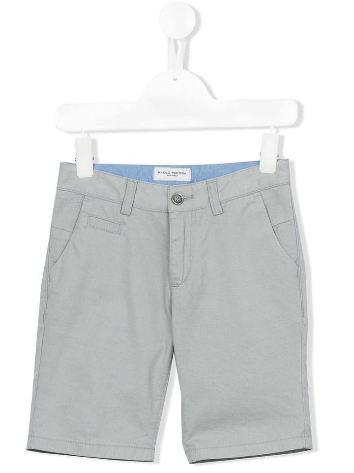 Paolo Pecora Smart Shorts, Kids Unisex, Size: 10 Yrs, Grey, Cotton/spandex/elastane