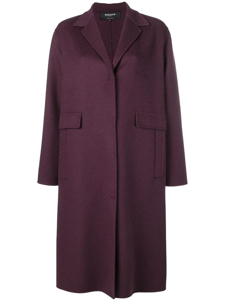 Rochas Single Breasted Coat - Purple