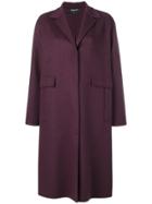 Rochas Single Breasted Coat - Purple