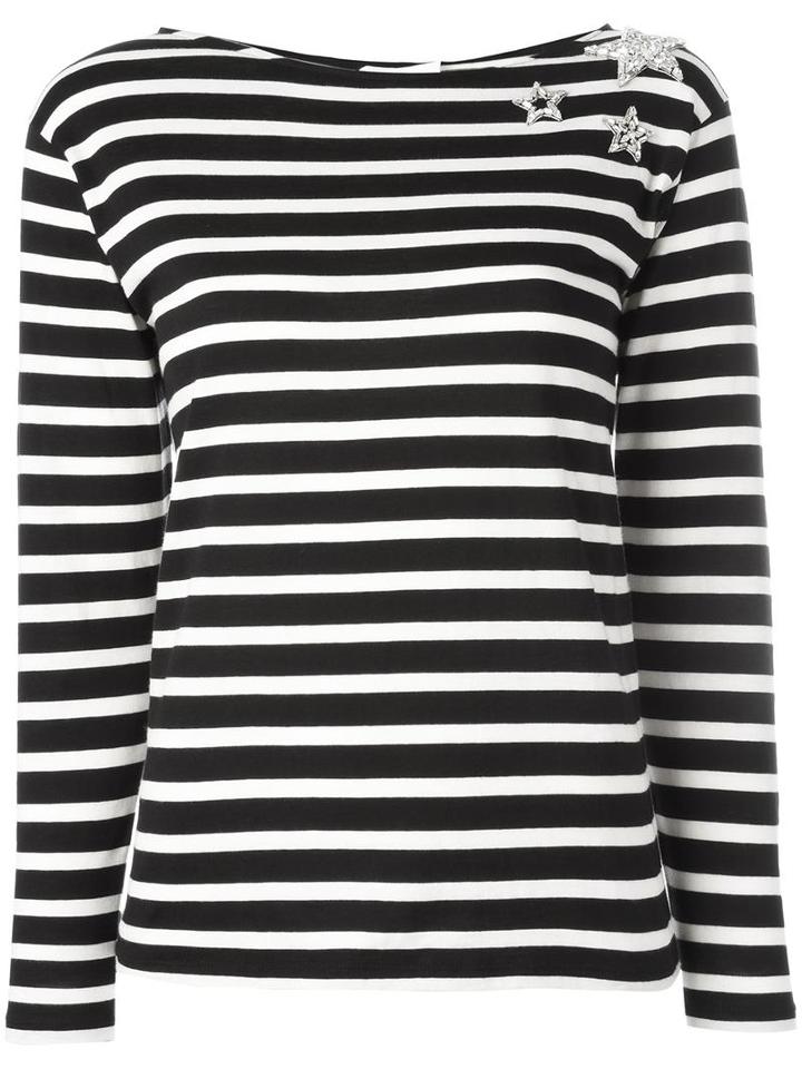 Saint Laurent Star Detail Sweater, Women's, Size: Xs, Black, Cotton